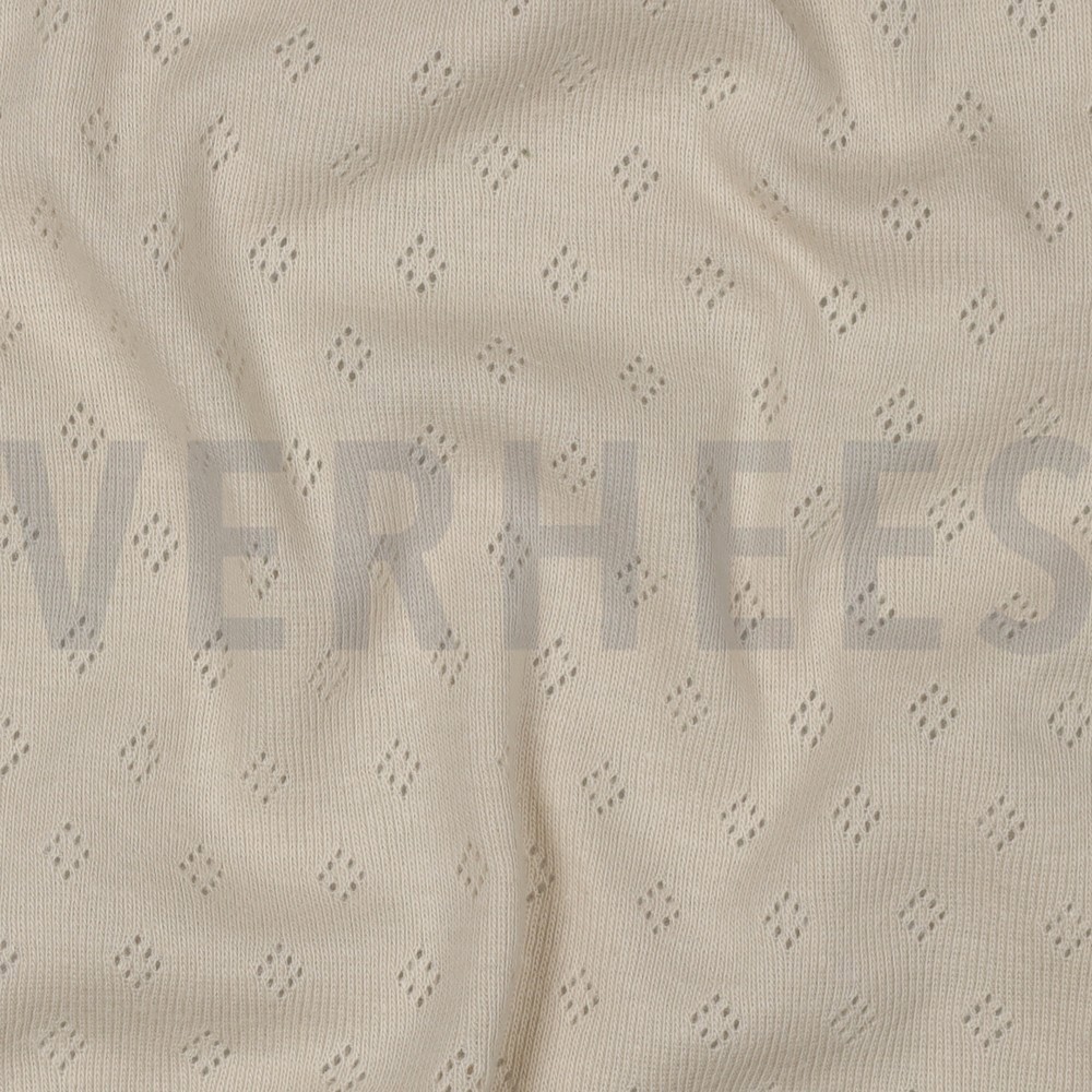 FEINSTRICKJERSEY AJOUR BEIGE #7