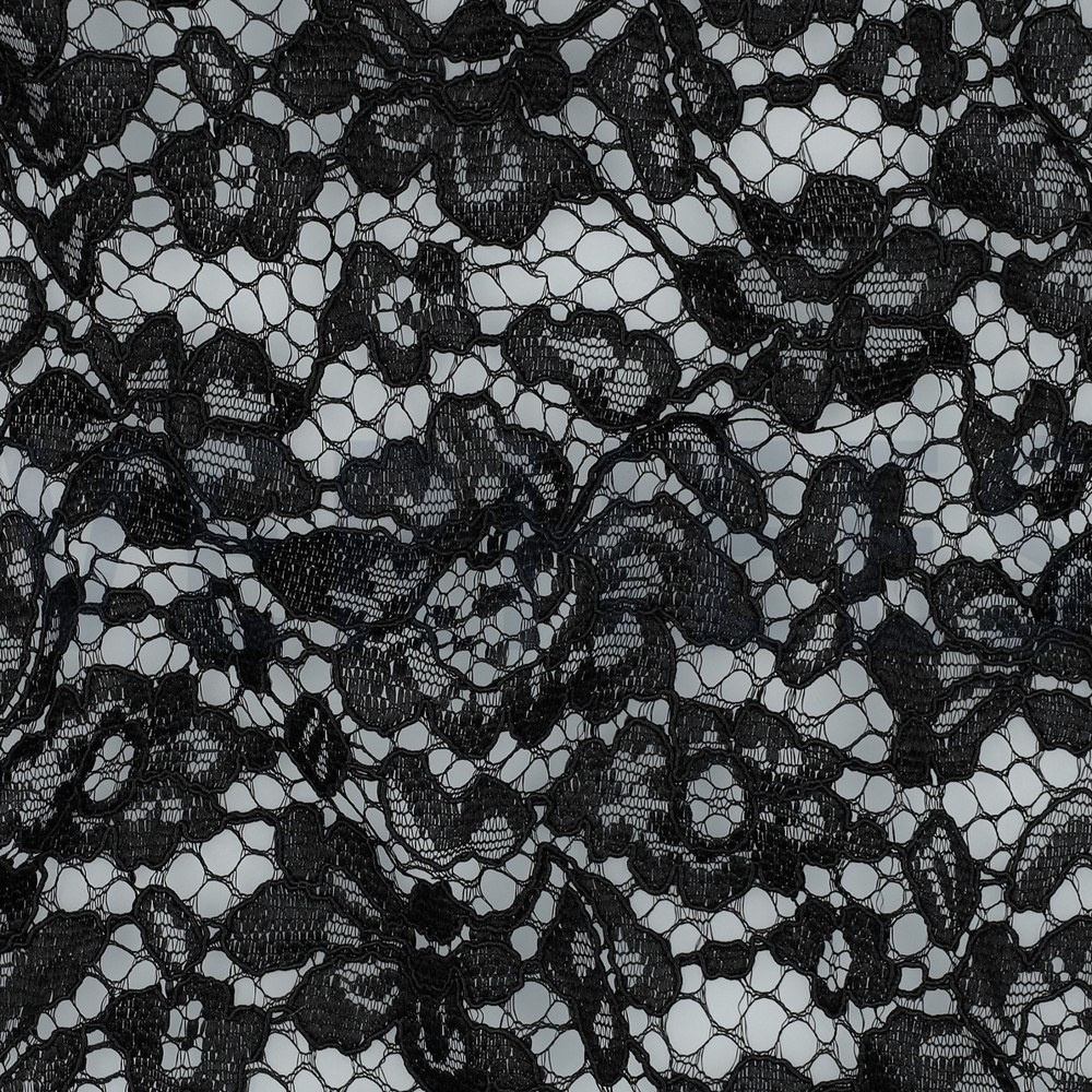 LACE TWO-SIDE SCALLOP BLACK #7