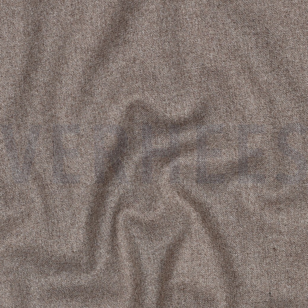 VISKOSE GABARDINE ANGERAUT STRETCH TAUPE MELIERT #7
