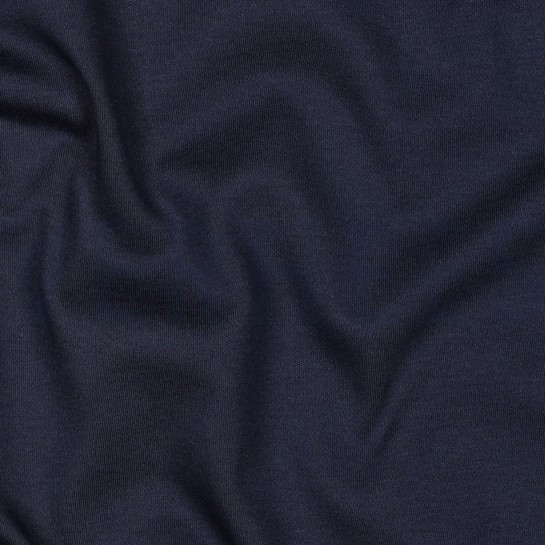 BAUMWOLL JERSEY INTERLOCK GOTS MARINEBLAU #7