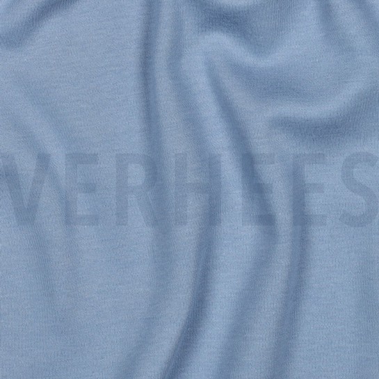 BAUMWOLL JERSEY INTERLOCK GOTS HELLBLAU #7