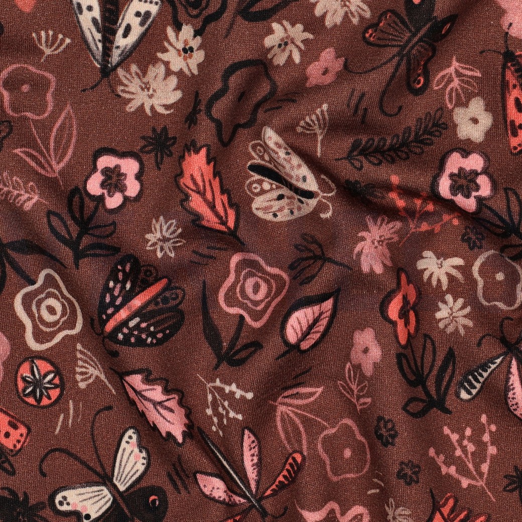 SWEAT DIGITAL FLOWERS BROWN #7