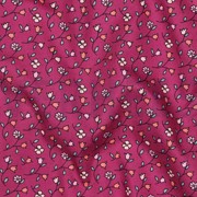 FEIN GEWEBTE BAUMWOLLPOPELINE BLUMEN FUCHSIA (thumbnail) #2