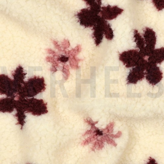 TEDDY JACQUARD BLUMEN GEBROCHEN WEISS #7