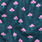 FEINCORD BLUMEN PETROL (thumbnail) #2