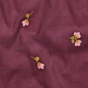 FEINCORD STICKEREI BLUMEN ROSA (thumbnail) #2