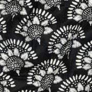 BAUMWOLLE VOILE GESTEPPT BLUMEN SCHWARZ (thumbnail) #2