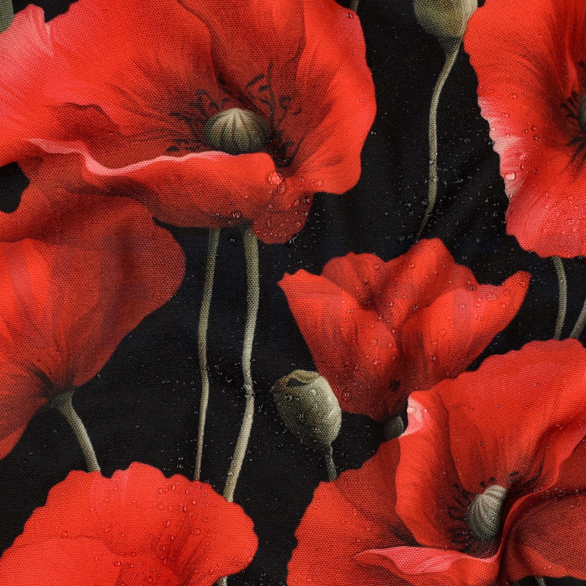 TABLECLOTH DIGITAL WATER REPELLENT POPPIES BLACK (high resolution) #2