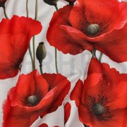 TABLECLOTH DIGITAL WATER REPELLENT POPPIES OFF WHITE (thumbnail) #2