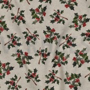 TOILE DÉCORATION LIN LOOK DIGITAL NOËL NATUREL (thumbnail) #2