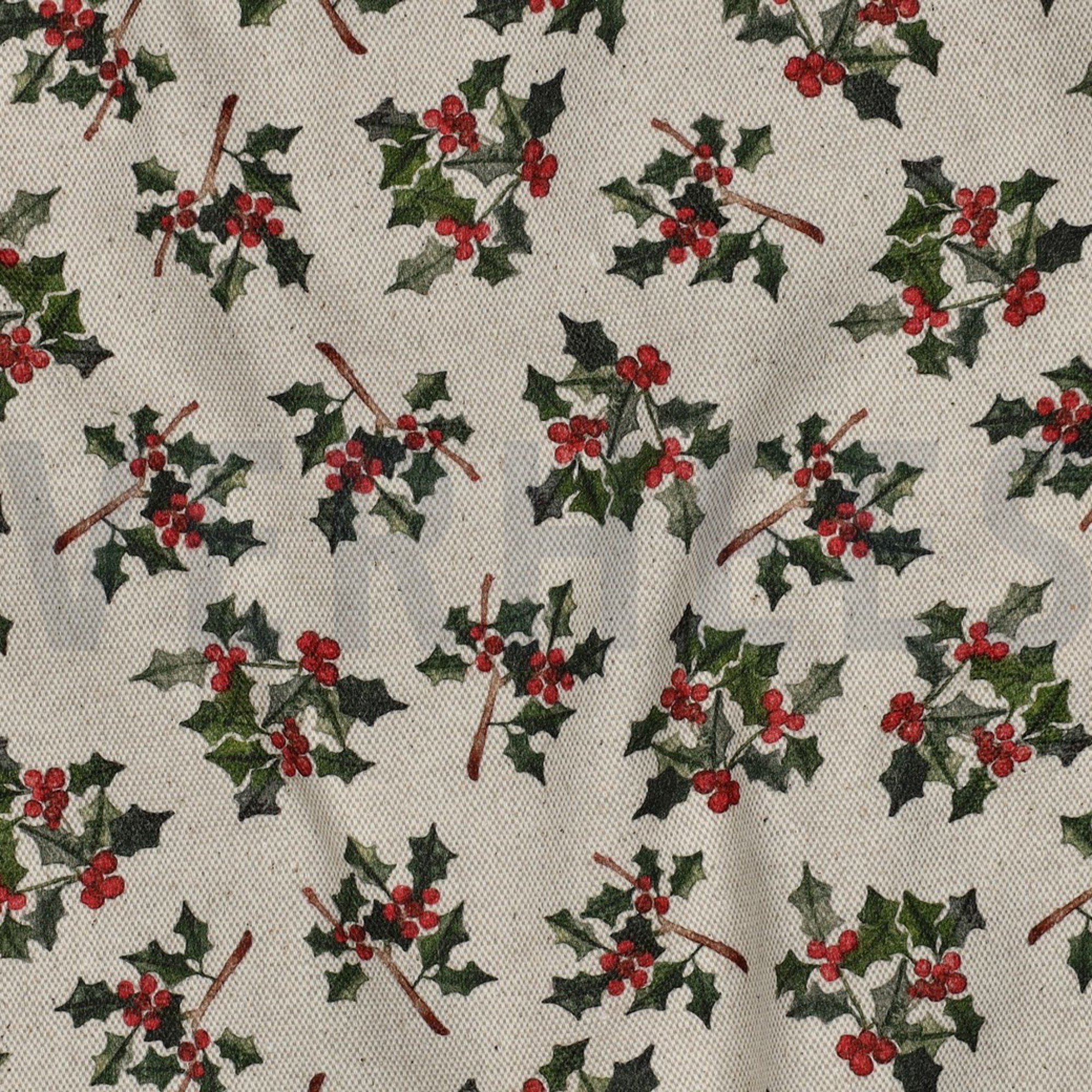 TOILE DÉCORATION LIN LOOK DIGITAL NOËL NATUREL (high resolution) #2