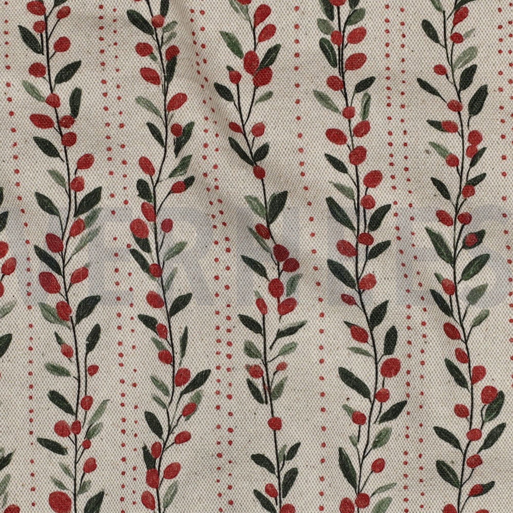TOILE DÉCORATION LIN LOOK DIGITAL NOËL NATUREL (high resolution) #2