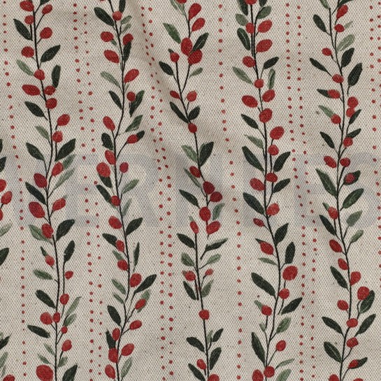 TOILE DÉCORATION LIN LOOK DIGITAL NOËL NATUREL #7