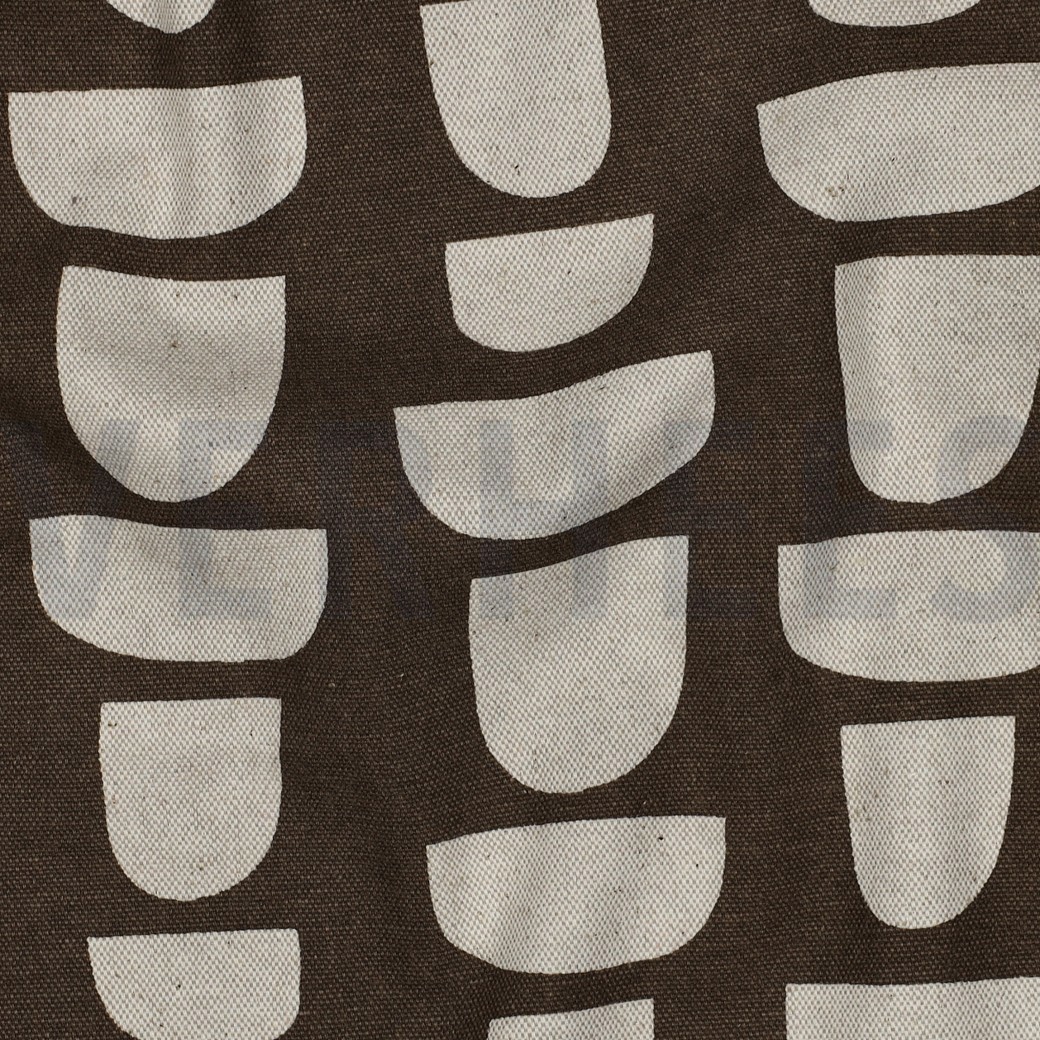 CANVAS LINEN LOOK ABSTRACT BROWN #7