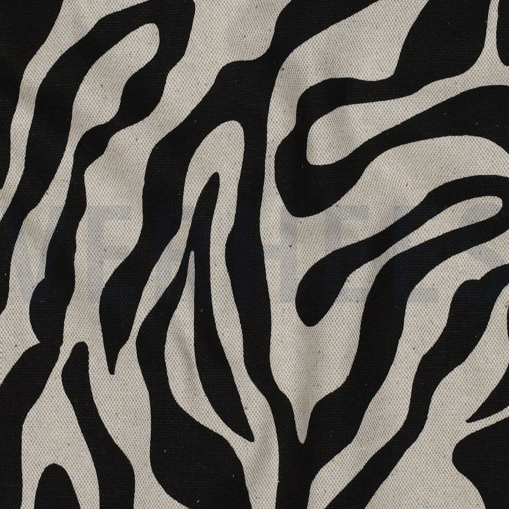 TOILE DÉCORATION LIN LOOK PEAU D’ANIMAL NOIR #7