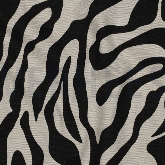 TOILE DÉCORATION LIN LOOK PEAU D’ANIMAL NOIR #7