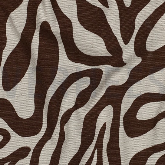 TOILE DÉCORATION LIN LOOK PEAU D’ANIMAL BRUN FONCÉ #7