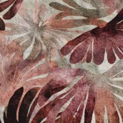 TOILE DÉCORATION SLUB DIGITAL FEUILLES BORDEAUX (thumbnail) #2