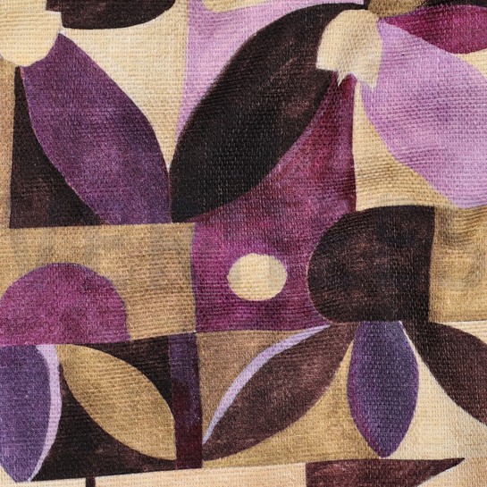 CANVAS SLUB DIGITAL ABSTRACT AUBERGINE #7