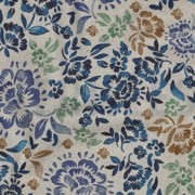 CANVAS LINEN LOOK DIGITAL FLOWERS BLUE (thumbnail) #2