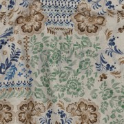CANVAS LINEN LOOK DIGITAL FLOWERS BLUE (thumbnail) #2