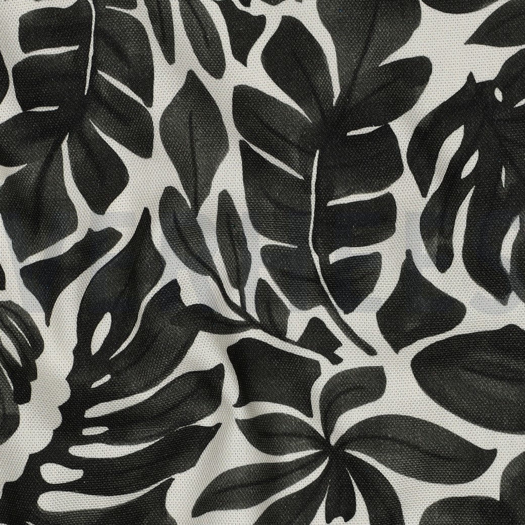 TOILE DÉCORATION DIGITAL FEUILLES GRIS #7