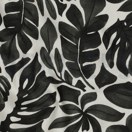 TOILE DÉCORATION DIGITAL FEUILLES GRIS #7