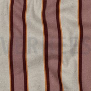 TOILE DÉCORATION LIN LOOK RAYURES MAUVE (thumbnail) #2