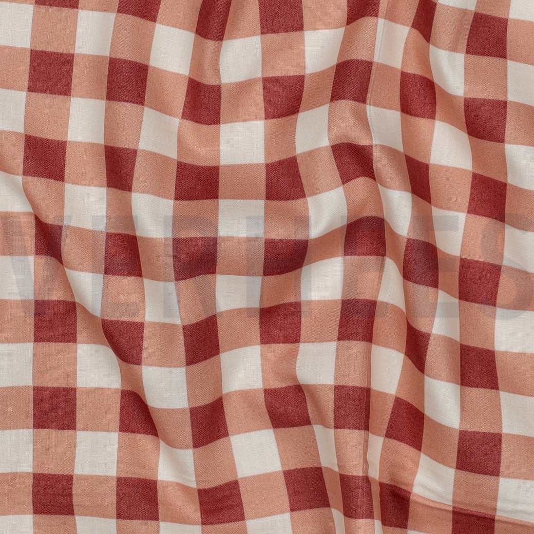 FINE POPLIN MATCHA & CHECKS ROUGE #7