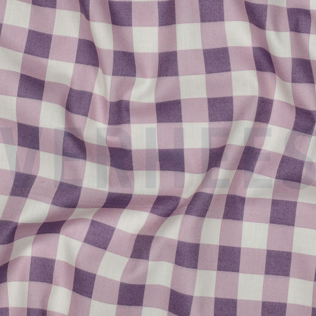 FINE POPLIN MATCHA & CHECKS LILAC #7