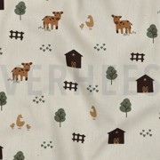 BAUMWOLLE POPELINE GOTS NATUR BAUERNHOFTIERE NATUR (thumbnail) #2