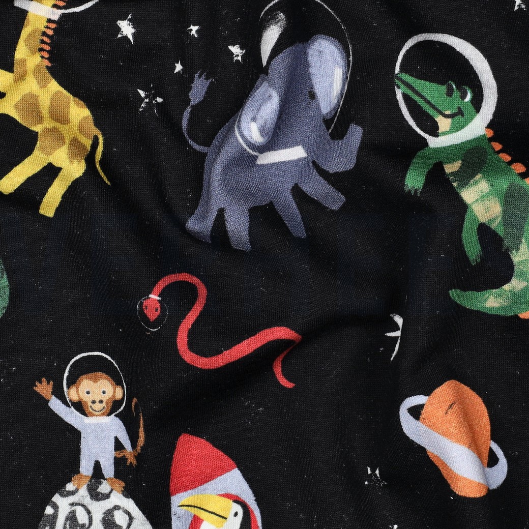 FRENCH TERRY DIGITAAL RUIMTEDIEREN ZWART #7