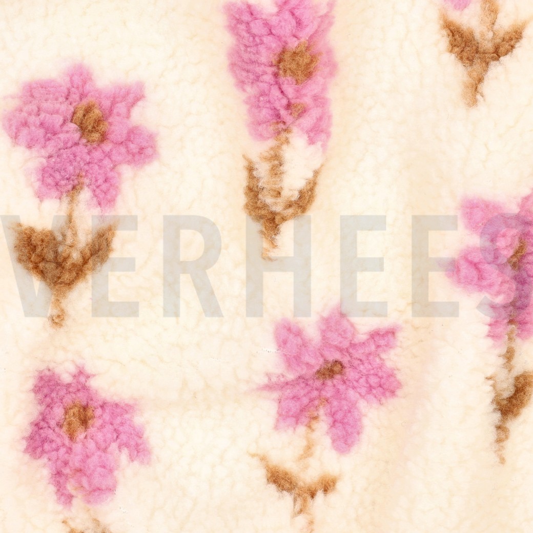 TEDDY JACQUARD BLOEMEN NATUREL #7