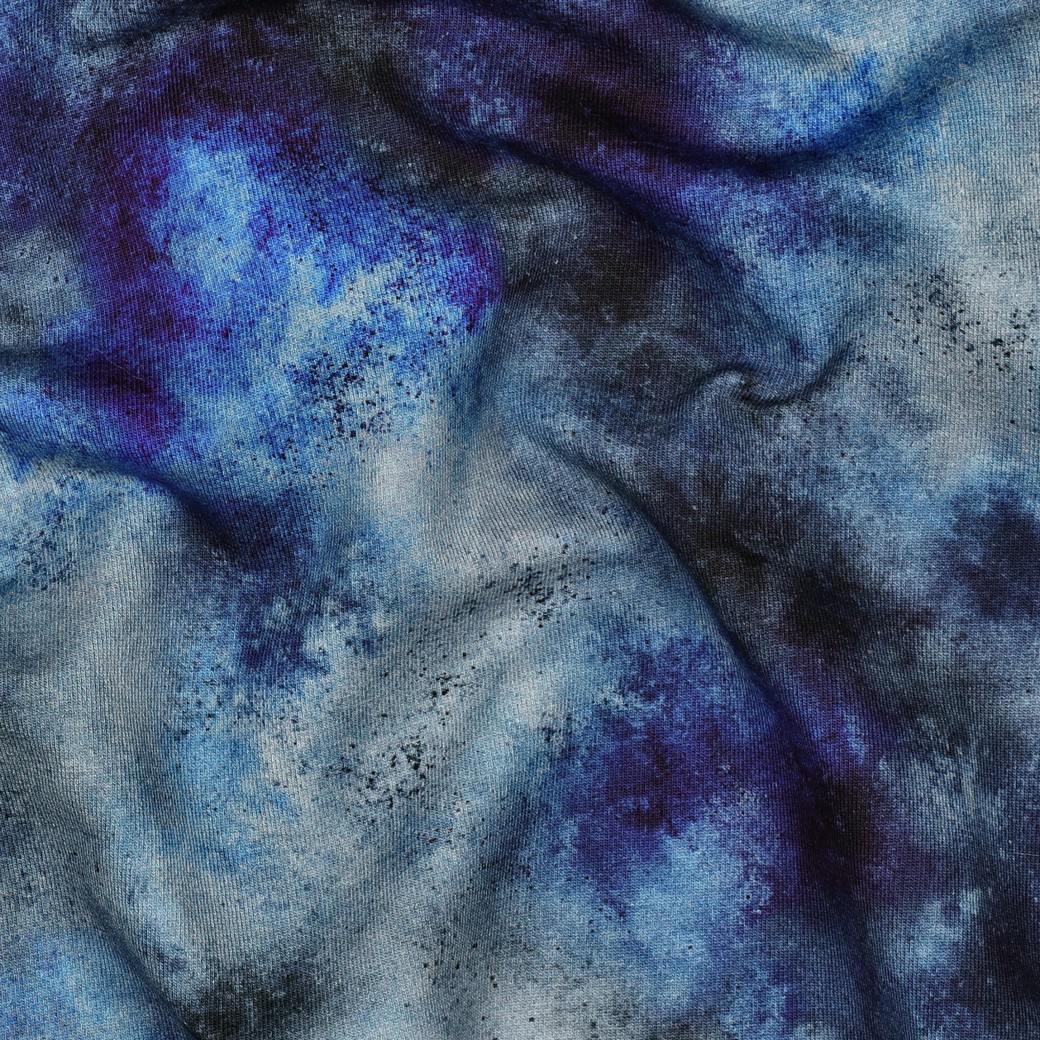 FRENCH TERRY DIGITAL TIE-DYE BLUE #7