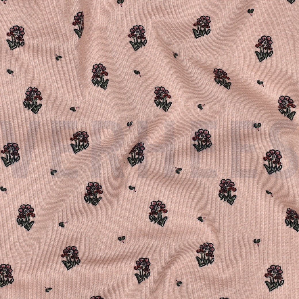 JERSEY GOTS FLEURS ROSE #7