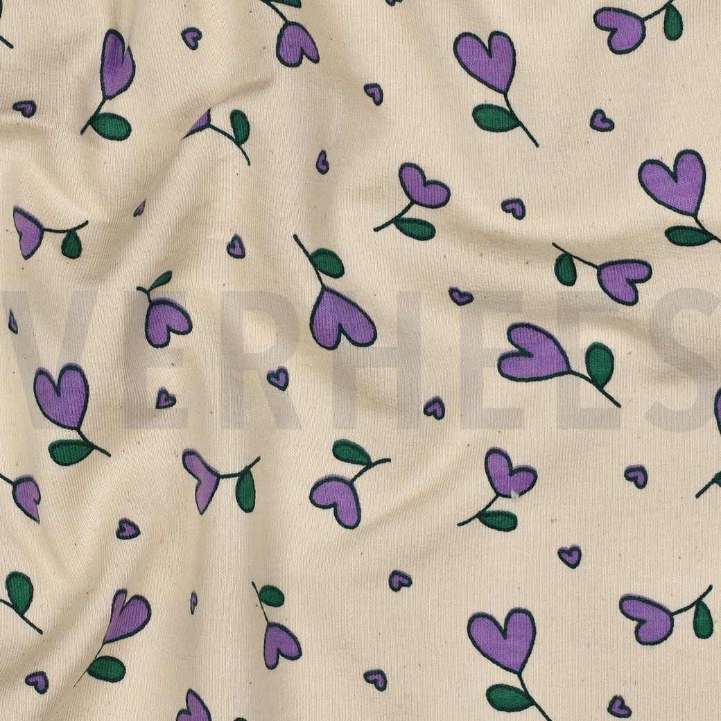SWEAT NATURAL HEARTS NATURAL/LILAC #7