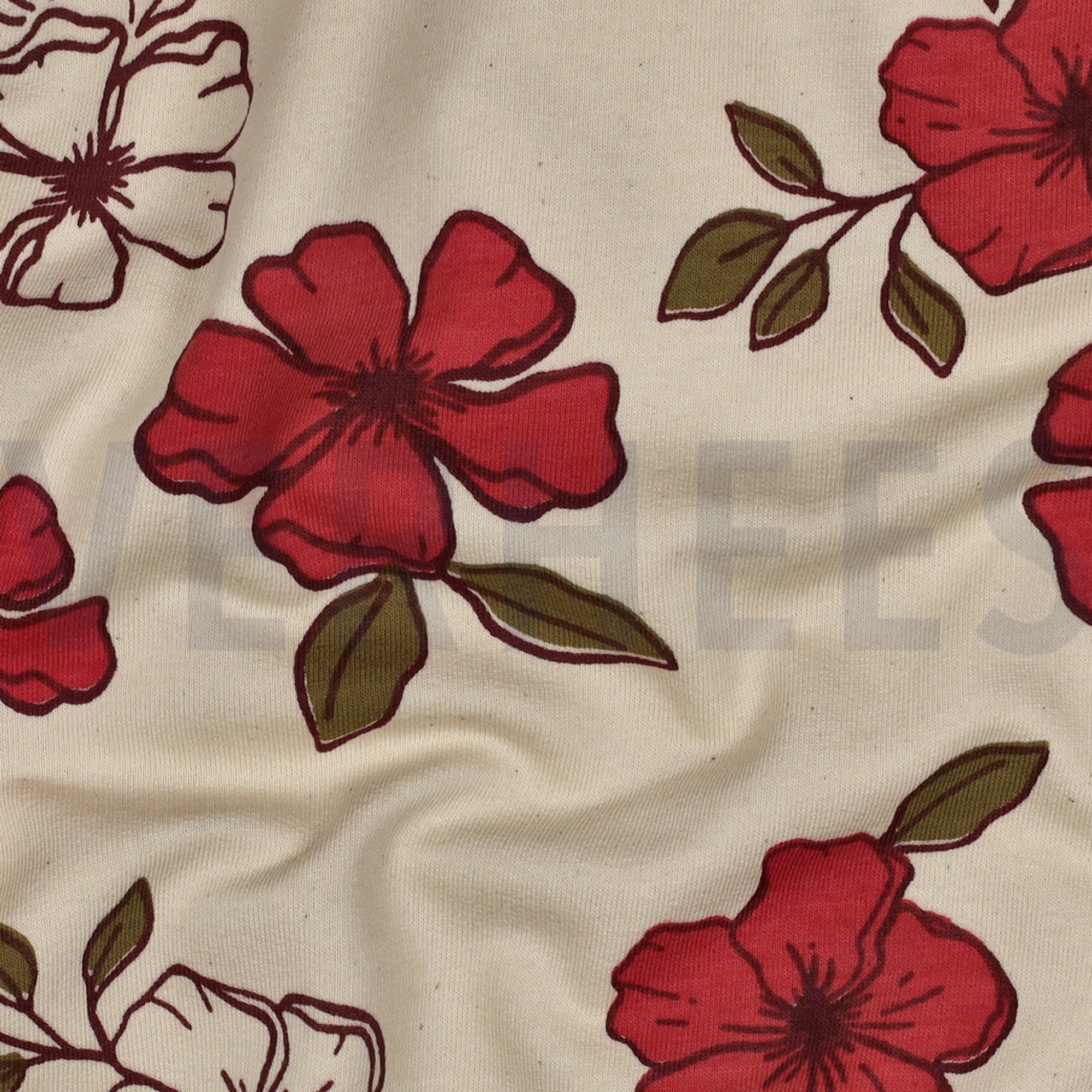 SWEAT NATURALS BLUMEN NATUR/ROT (high resolution) #2