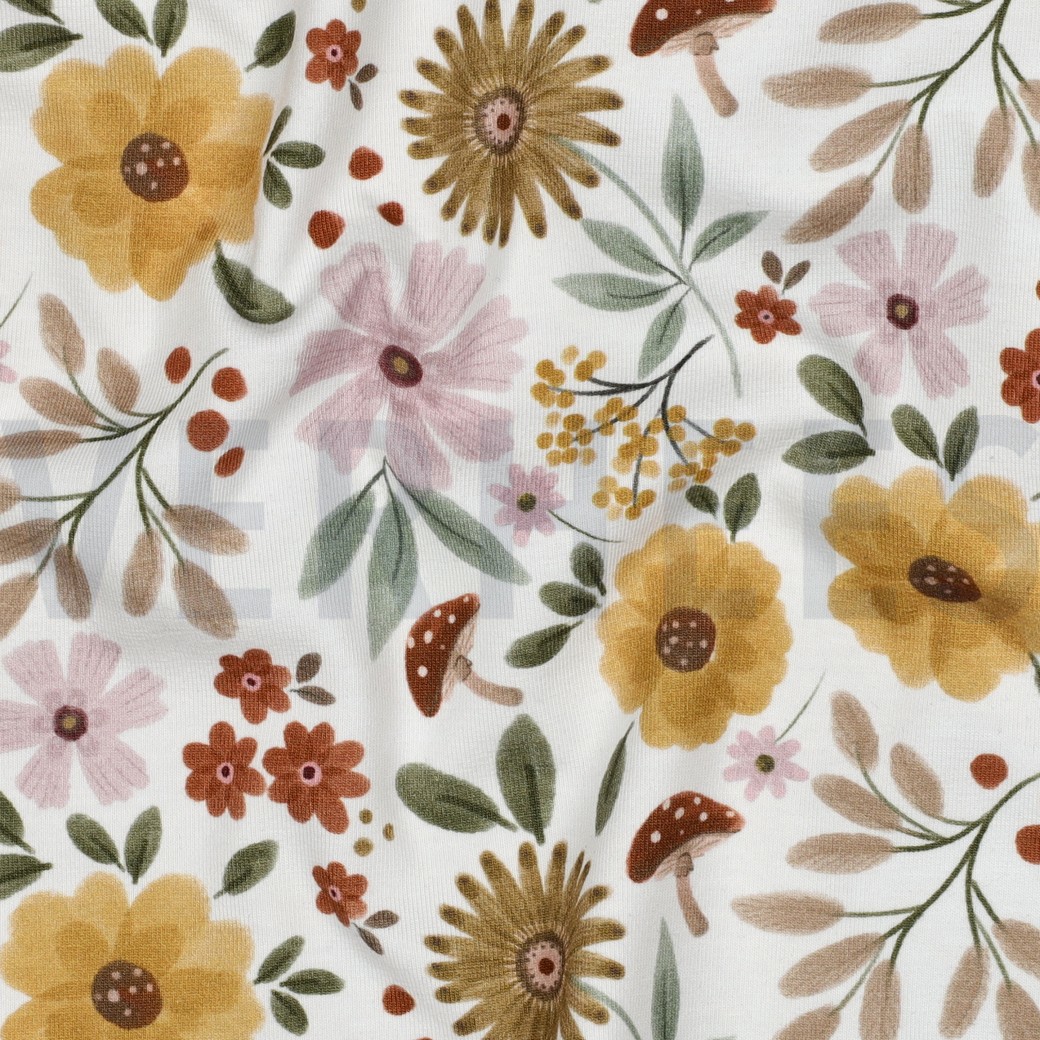 JERSEY DIGITAL BLUMEN WEISS #7