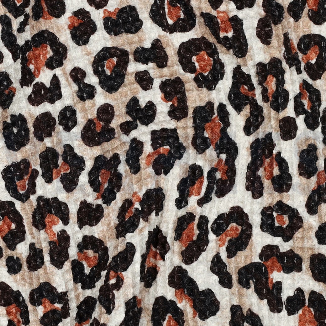 COTTON WAFFLE DIGITAL ANIMAL SKIN NATURAL #7