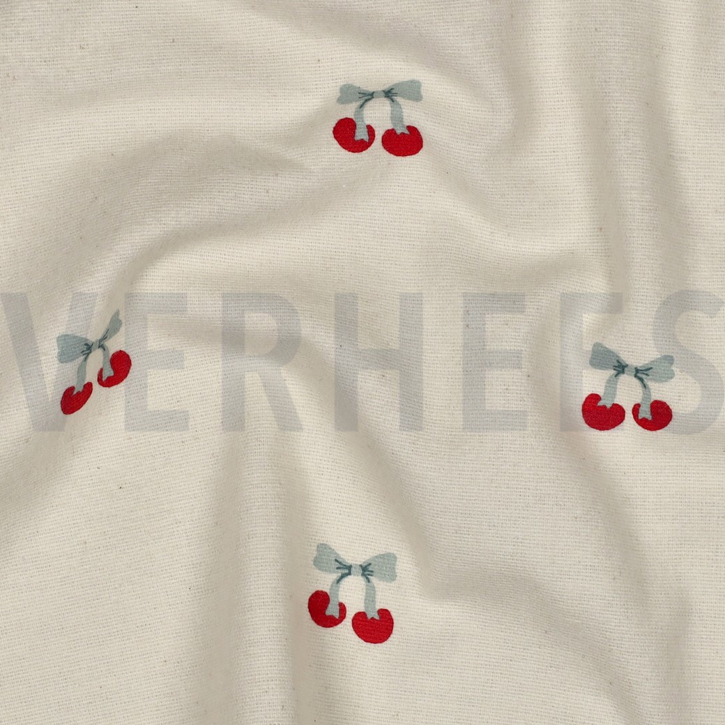 FLANELLE CERISES NATUREL #7