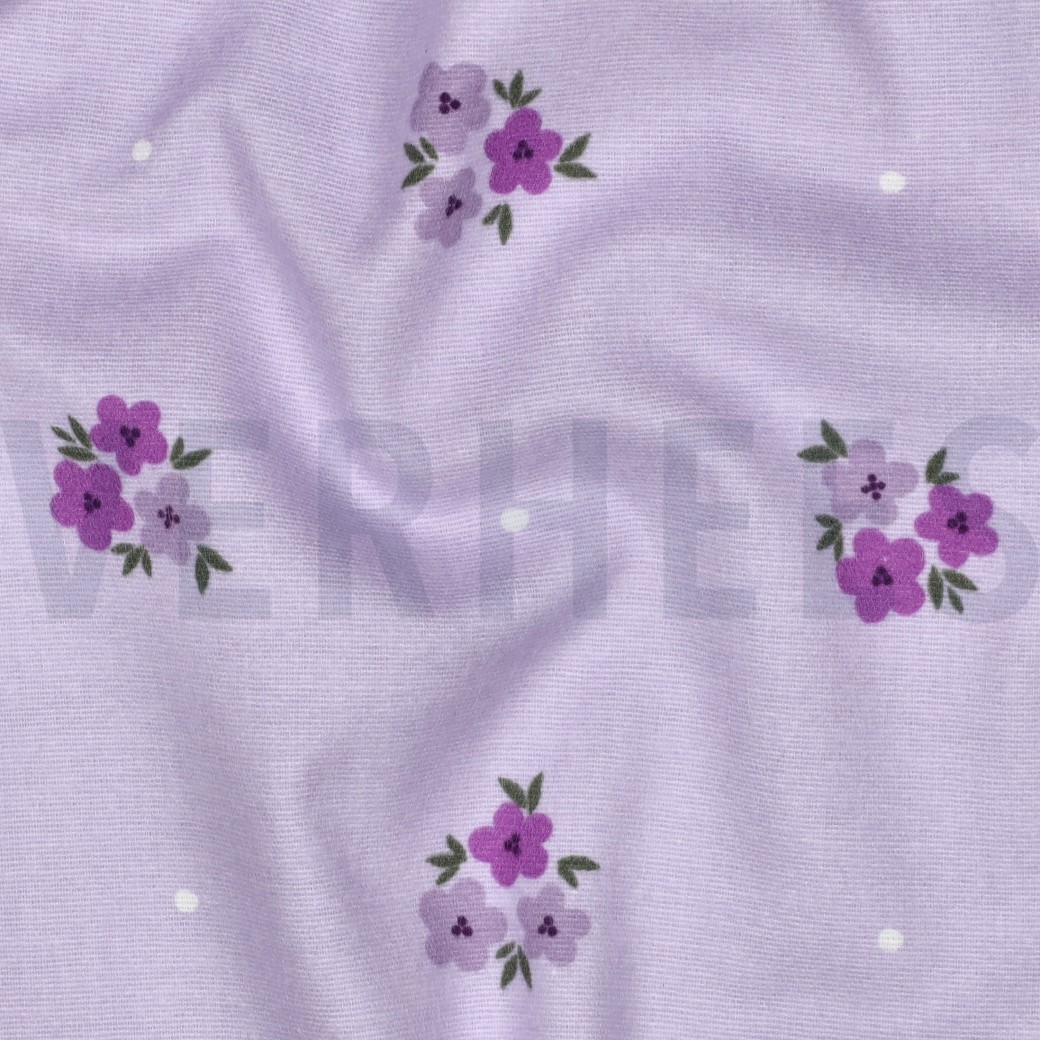 FLANELLE FLEURS VIOLET #7