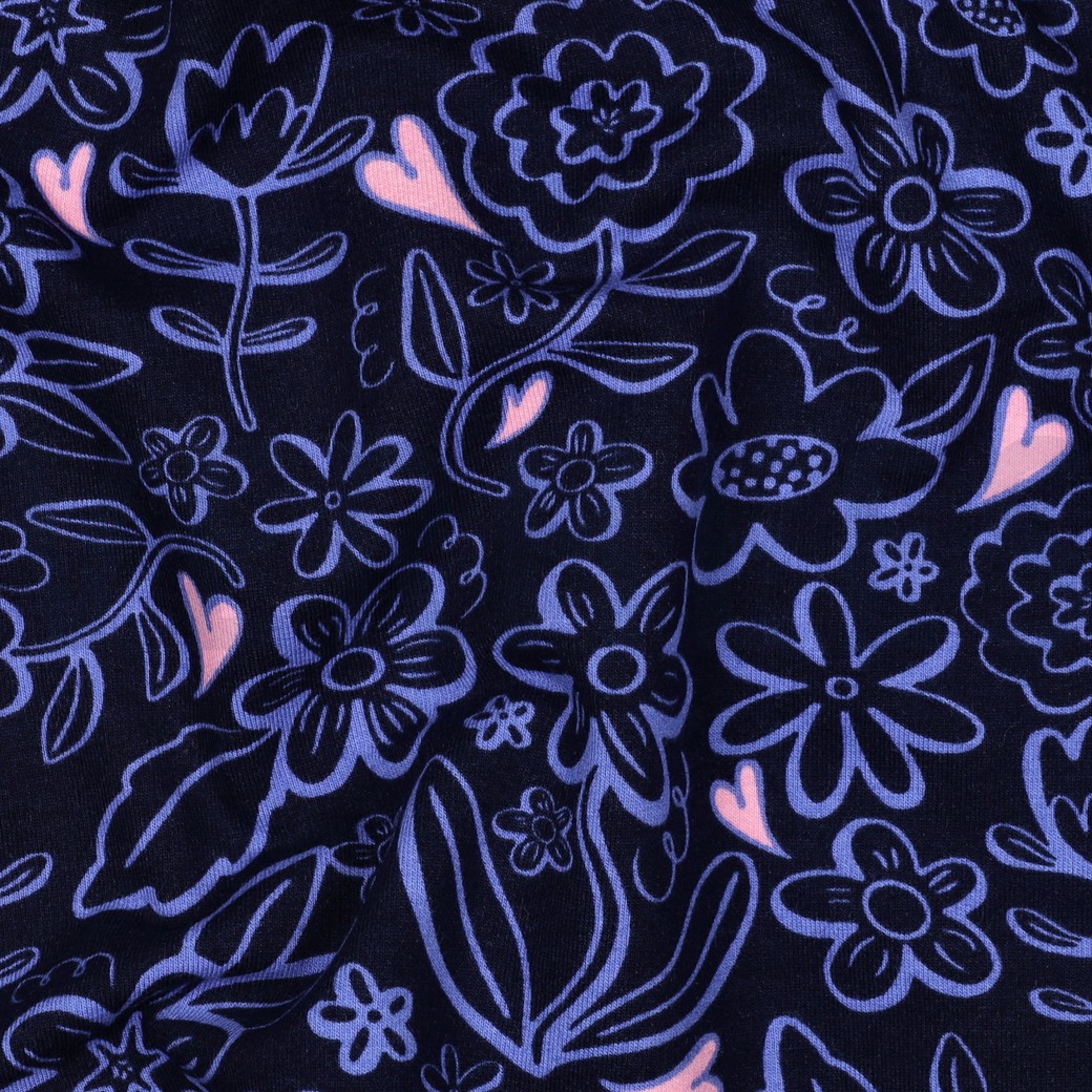 SOFT SWEAT BLUMEN MARINEBLAU #7