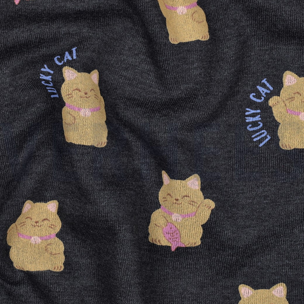 SWEAT MELANGE LUCKY CATS NAVY #7