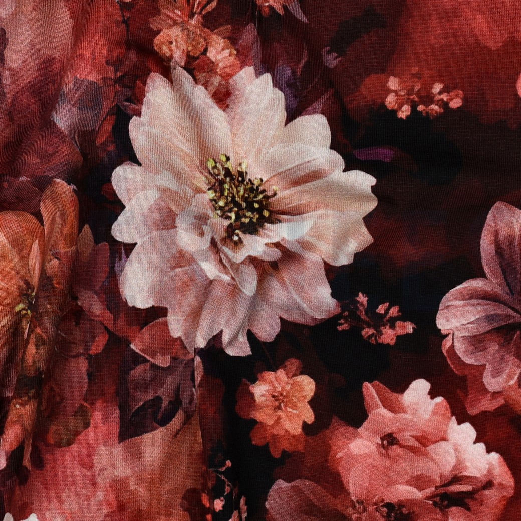 JERSEY DIGITAL BLUMEN ROT #7