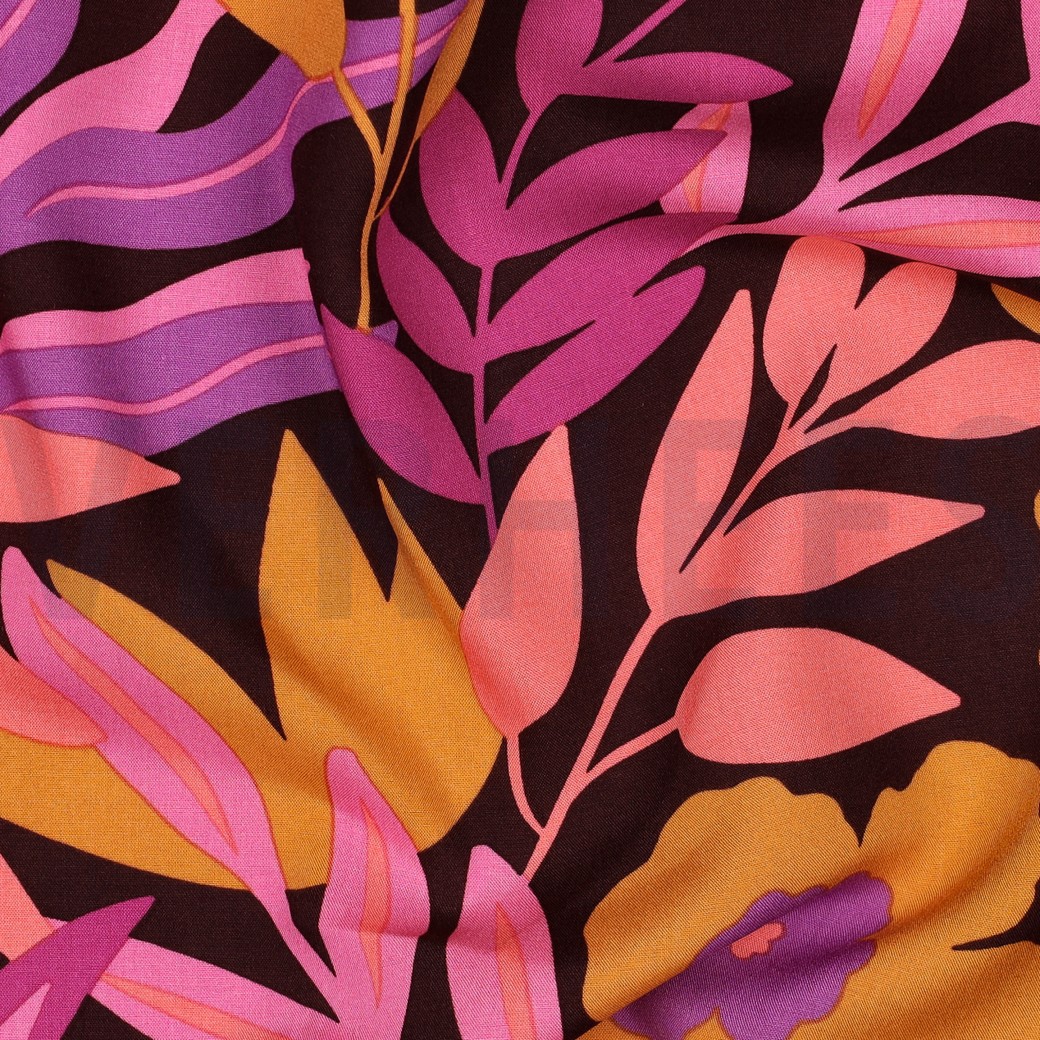 LENZING™ ECOVERO™ BLOEMEN AUBERGINE #7