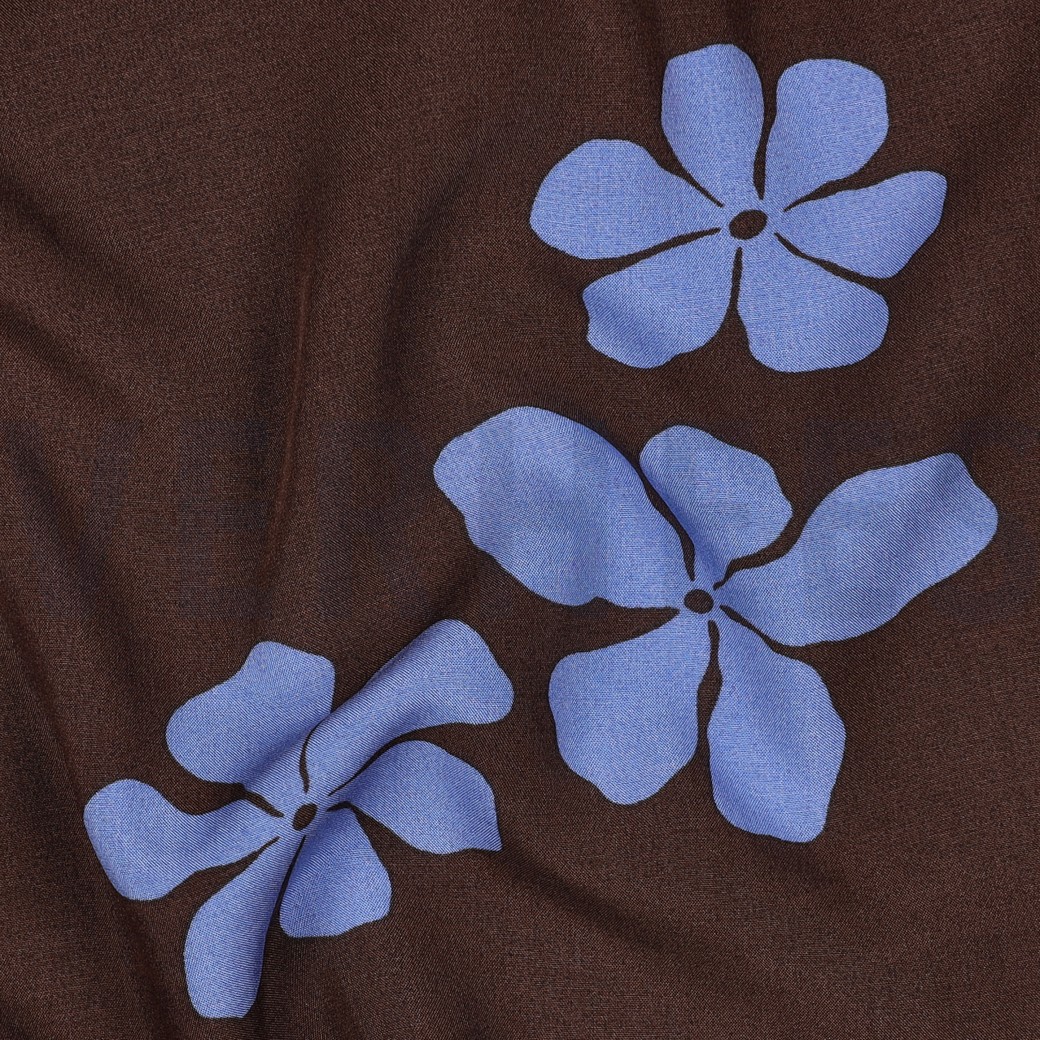 LENZING™ ECOVERO™ BLUMEN DUNKELBRAUN #7