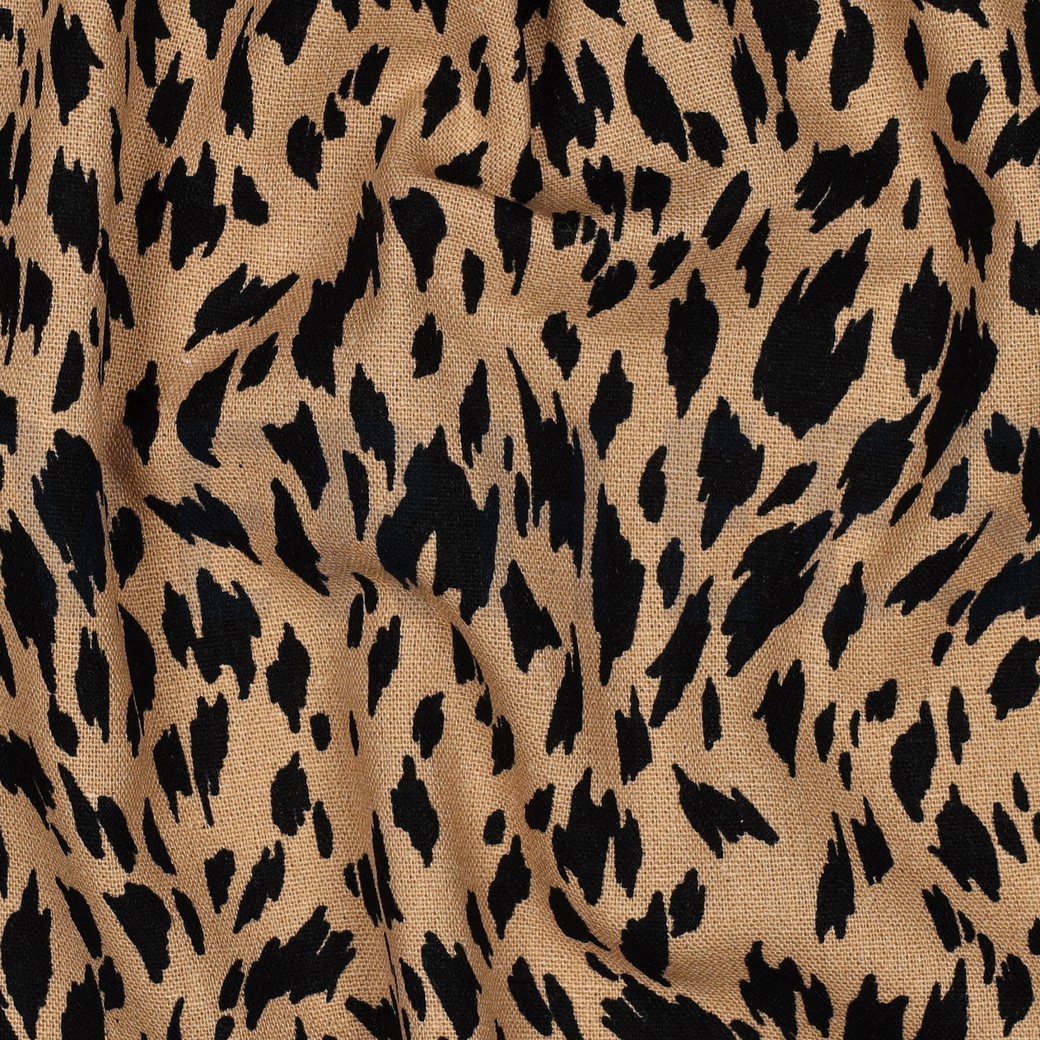 LINNEN VISCOSE DIERENHUID CAMEL #7