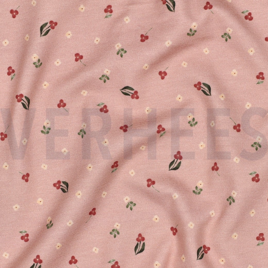 JERSEY GOTS DIGITAL GÄNSE & BLUMEN ROSA #7