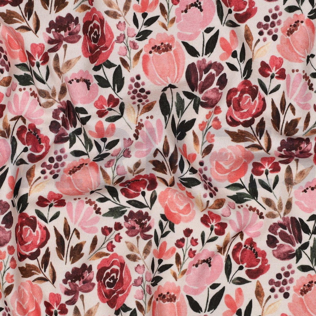 JERSEY GOTS DIGITAL BLUMEN ECRU #7