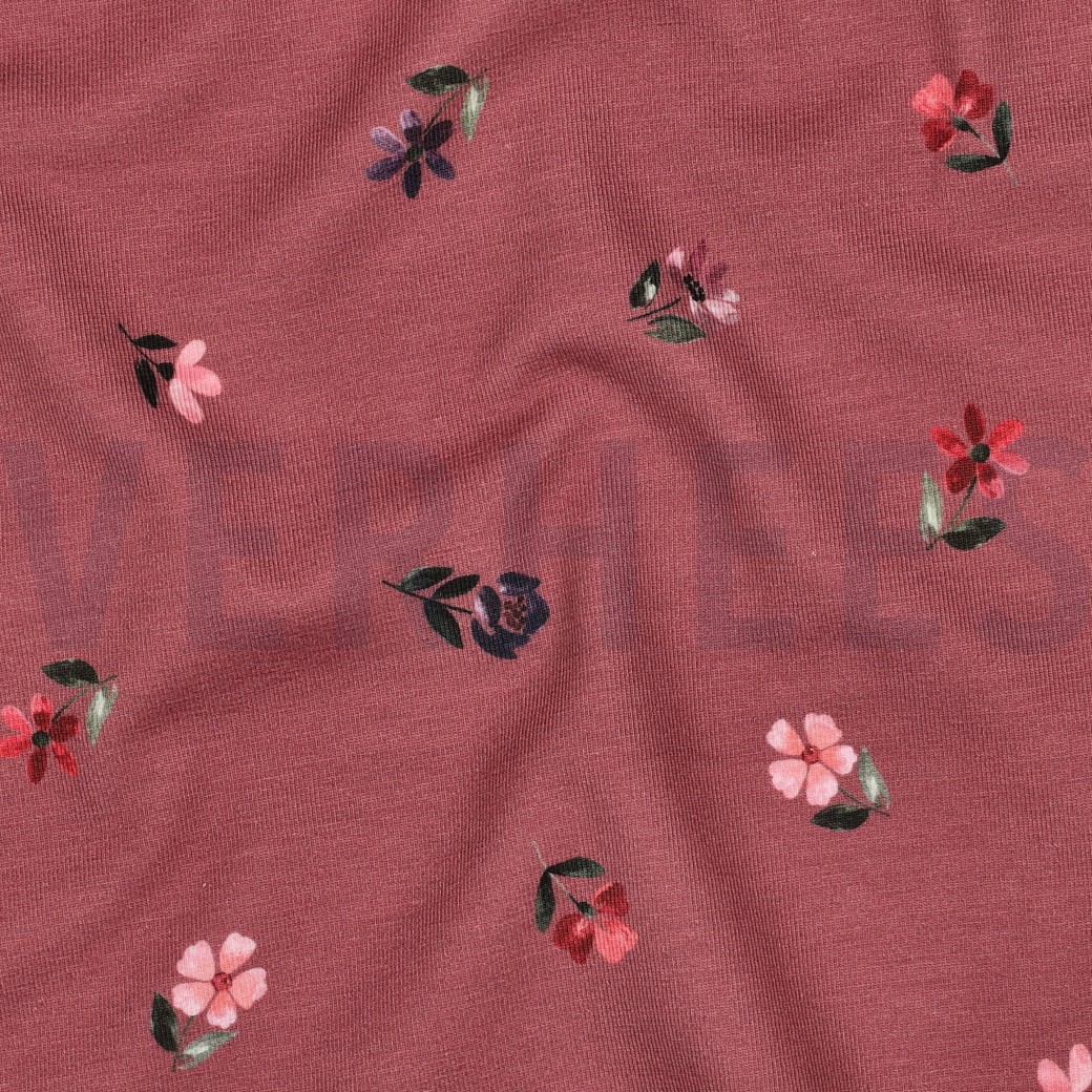 JERSEY GOTS DIGITAL FLOWERS MAUVE #7